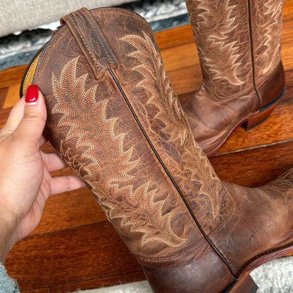 TONY LAMA | Brown Handcrafted Cowgirl Boots - Picture 5 of 8